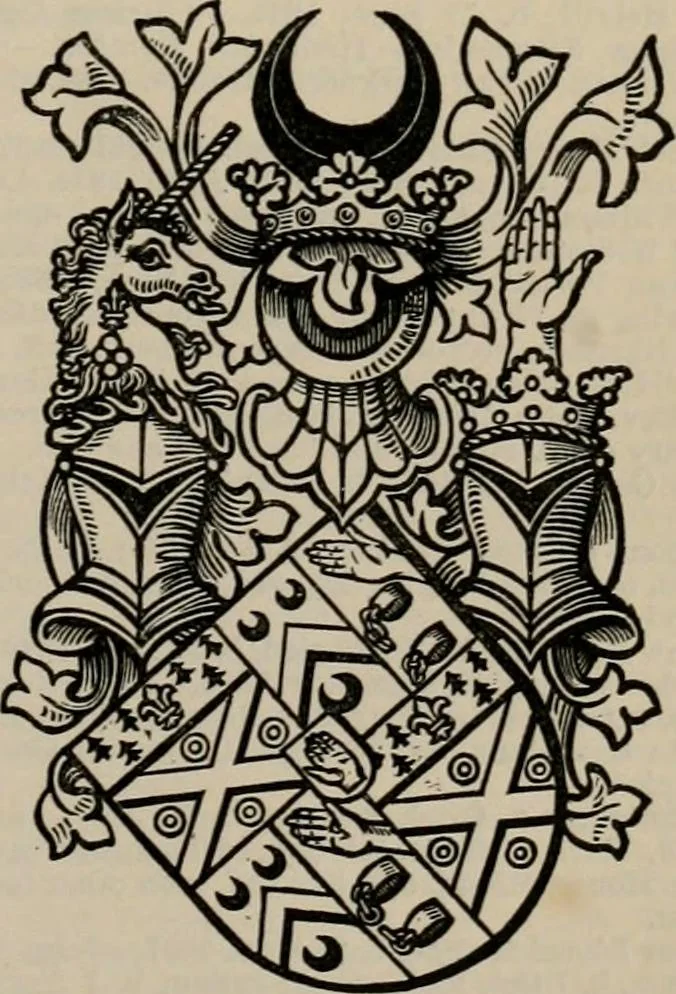 An illustration from The peerage, baronetage, and knightage of the British Empire : for 1882, 1883, leaf 408