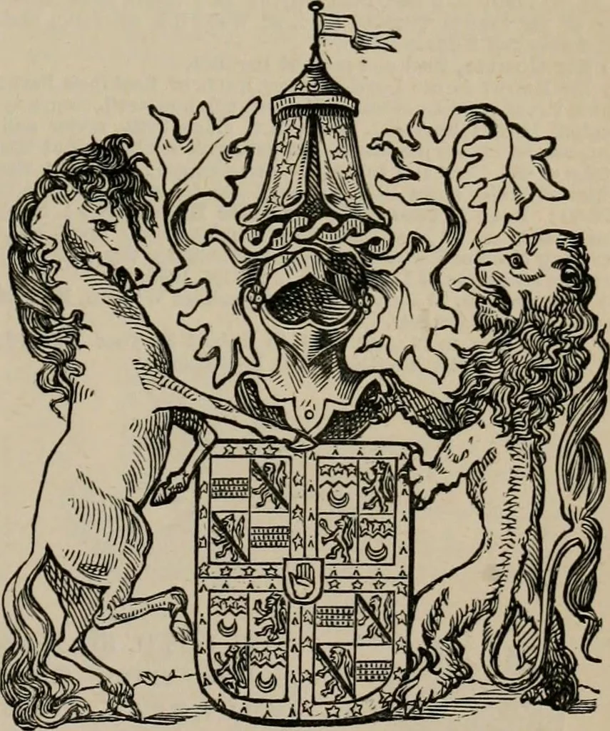 An illustration from The peerage, baronetage, and knightage of the British Empire : for 1882, 1883, leaf 424