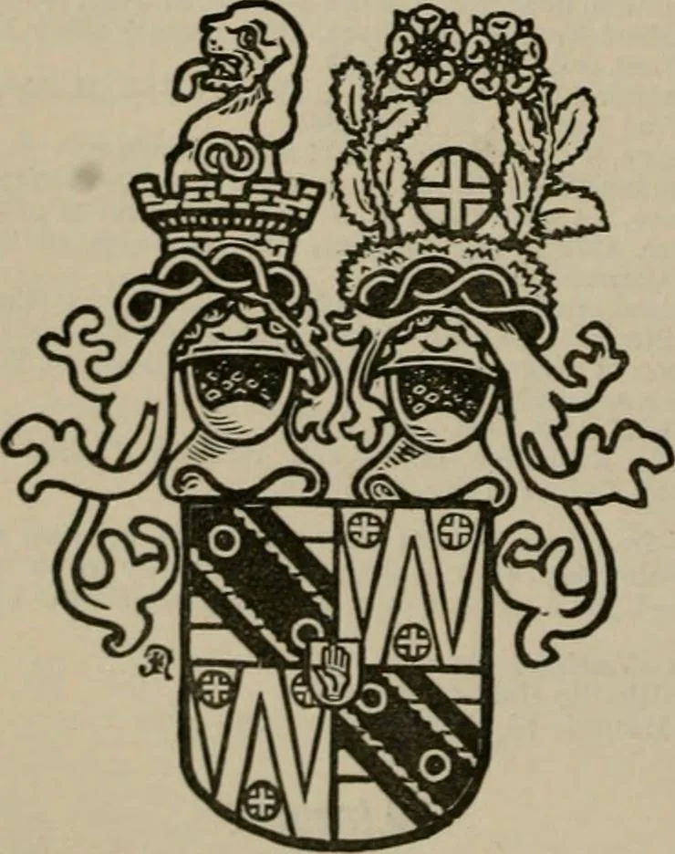 An illustration from The peerage, baronetage, and knightage of the British Empire : for 1882, 1883, leaf 43