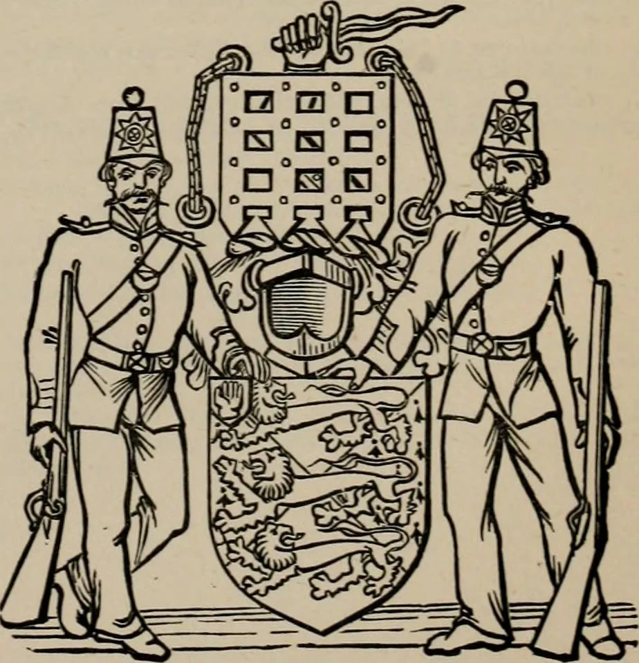 An illustration from The peerage, baronetage, and knightage of the British Empire : for 1882, 1883, leaf 444