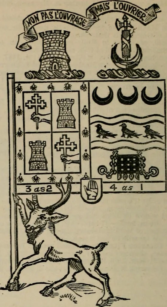 An illustration from The peerage, baronetage, and knightage of the British Empire : for 1882, 1883, leaf 445