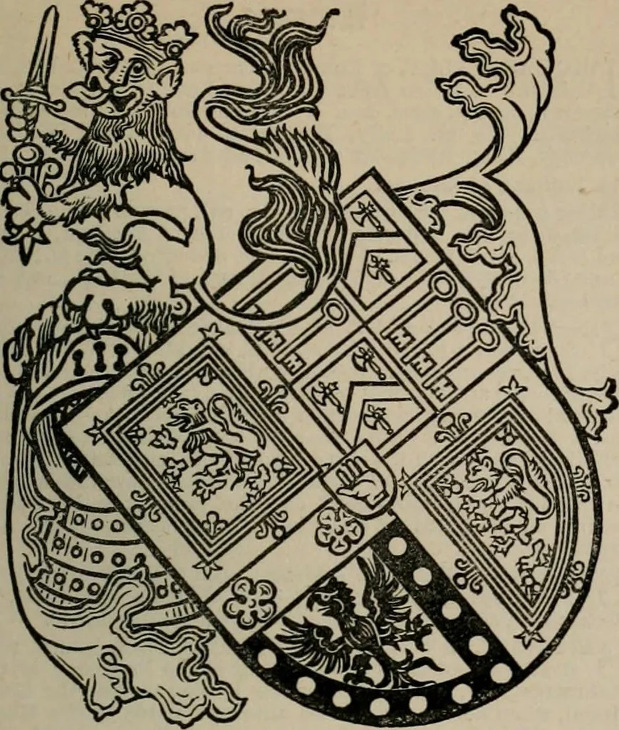 An illustration from The peerage, baronetage, and knightage of the British Empire : for 1882, 1883, leaf 450