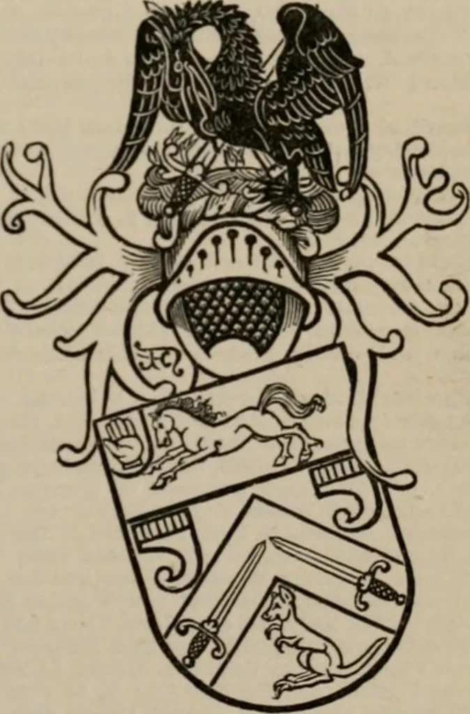 An illustration from The peerage, baronetage, and knightage of the British Empire : for 1882, 1883, leaf 50