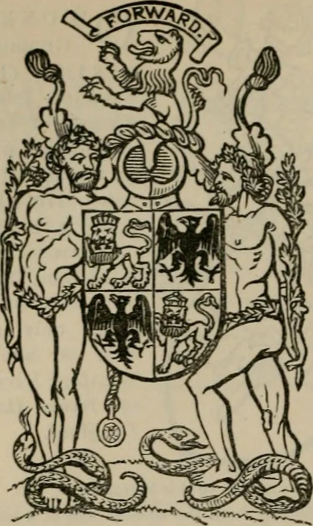 An illustration from The peerage, baronetage, and knightage of the British Empire : for 1882, 1883, leaf 505