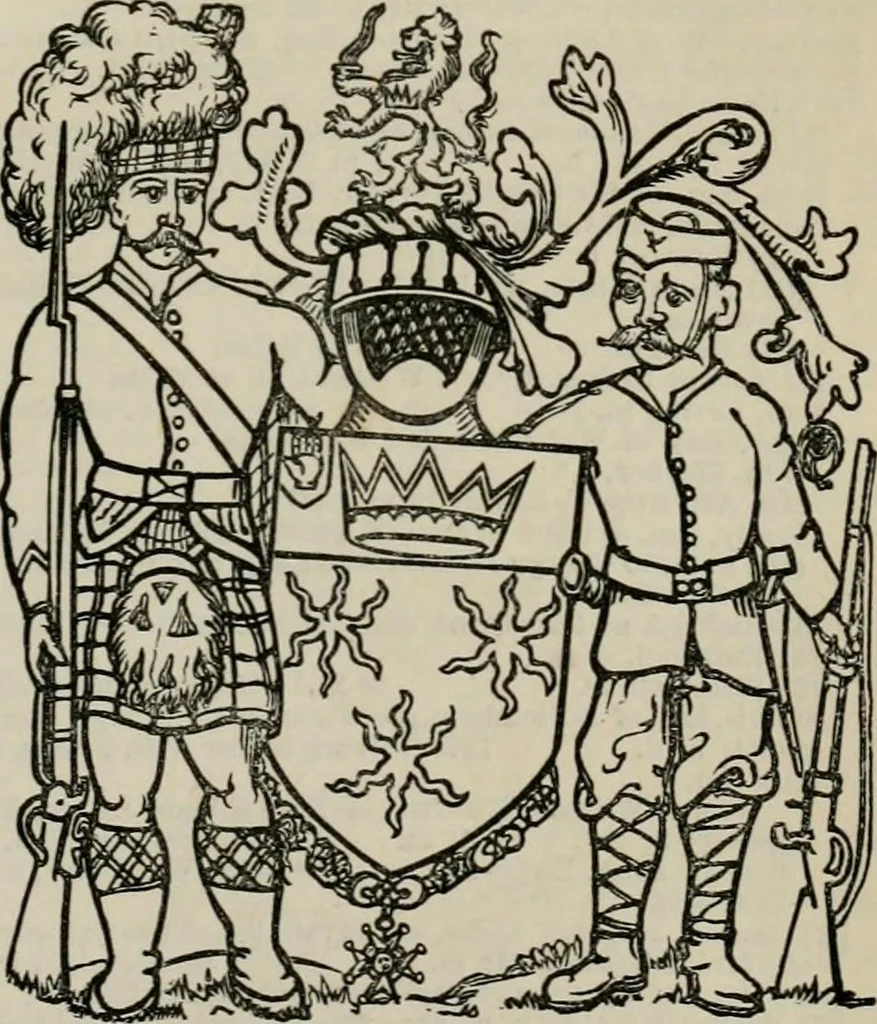 An illustration from The peerage, baronetage, and knightage of the British Empire : for 1882, 1883, leaf 570