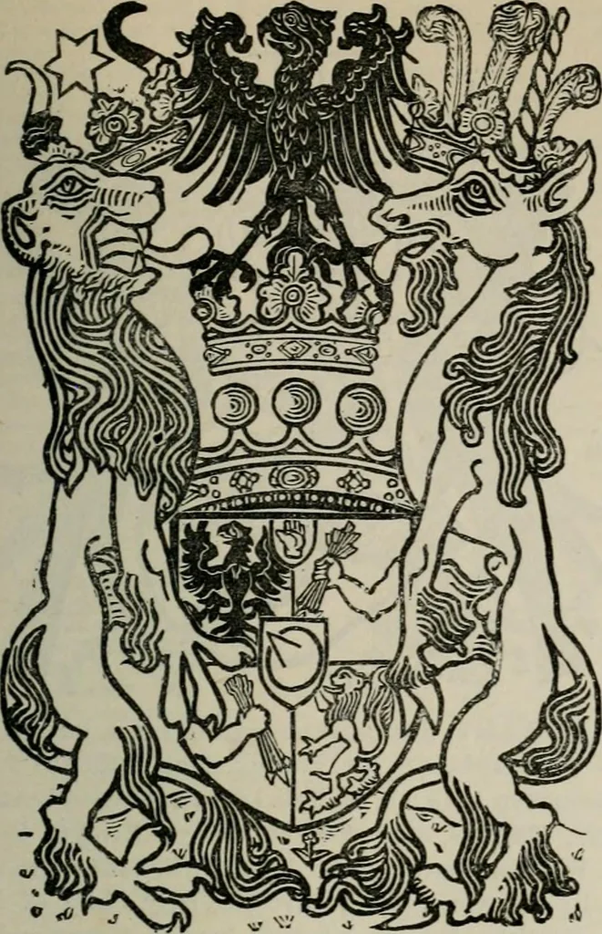 An illustration from The peerage, baronetage, and knightage of the British Empire : for 1882, 1883, leaf 578