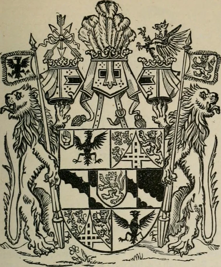 An illustration from The peerage, baronetage, and knightage of the British Empire : for 1882, 1883, leaf 588