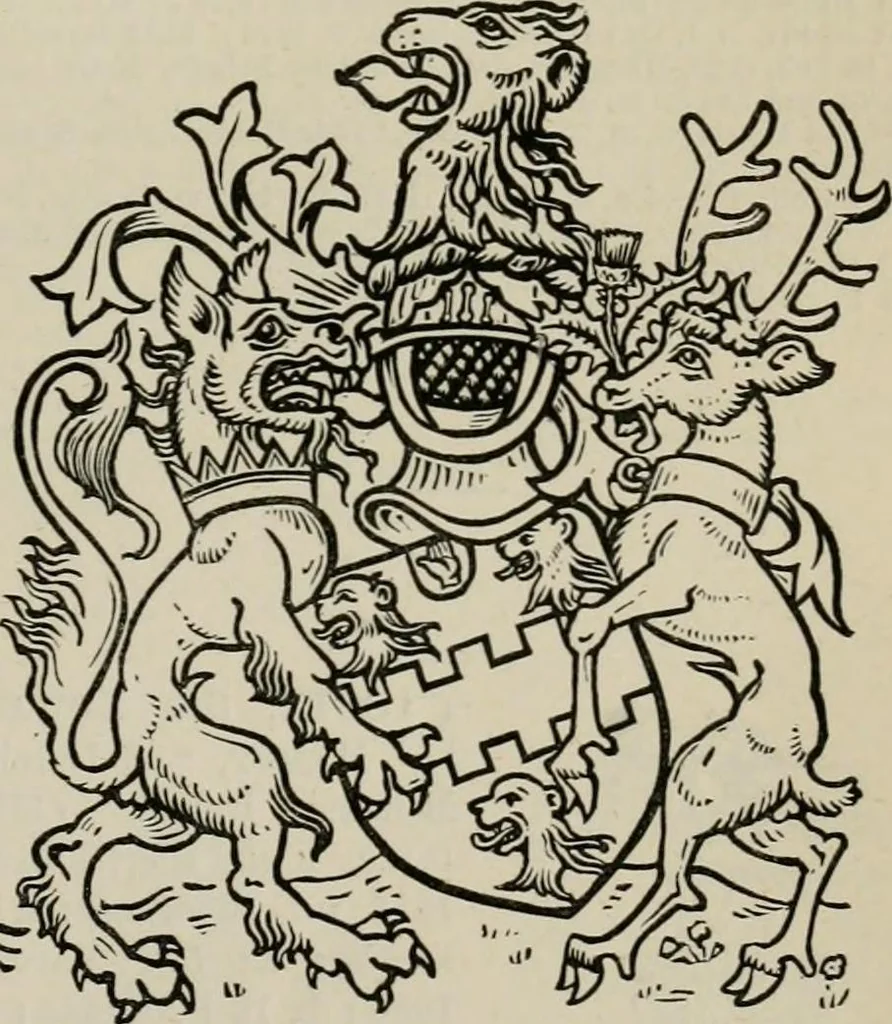 An illustration from The peerage, baronetage, and knightage of the British Empire : for 1882, 1883, leaf 590