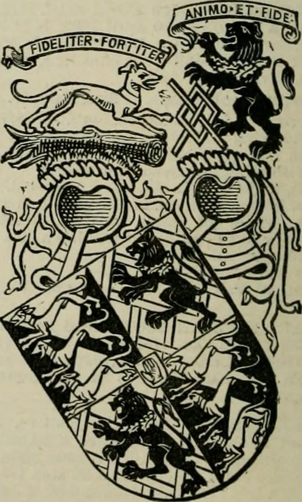 An illustration from The peerage, baronetage, and knightage of the British Empire : for 1882, 1883, leaf 591