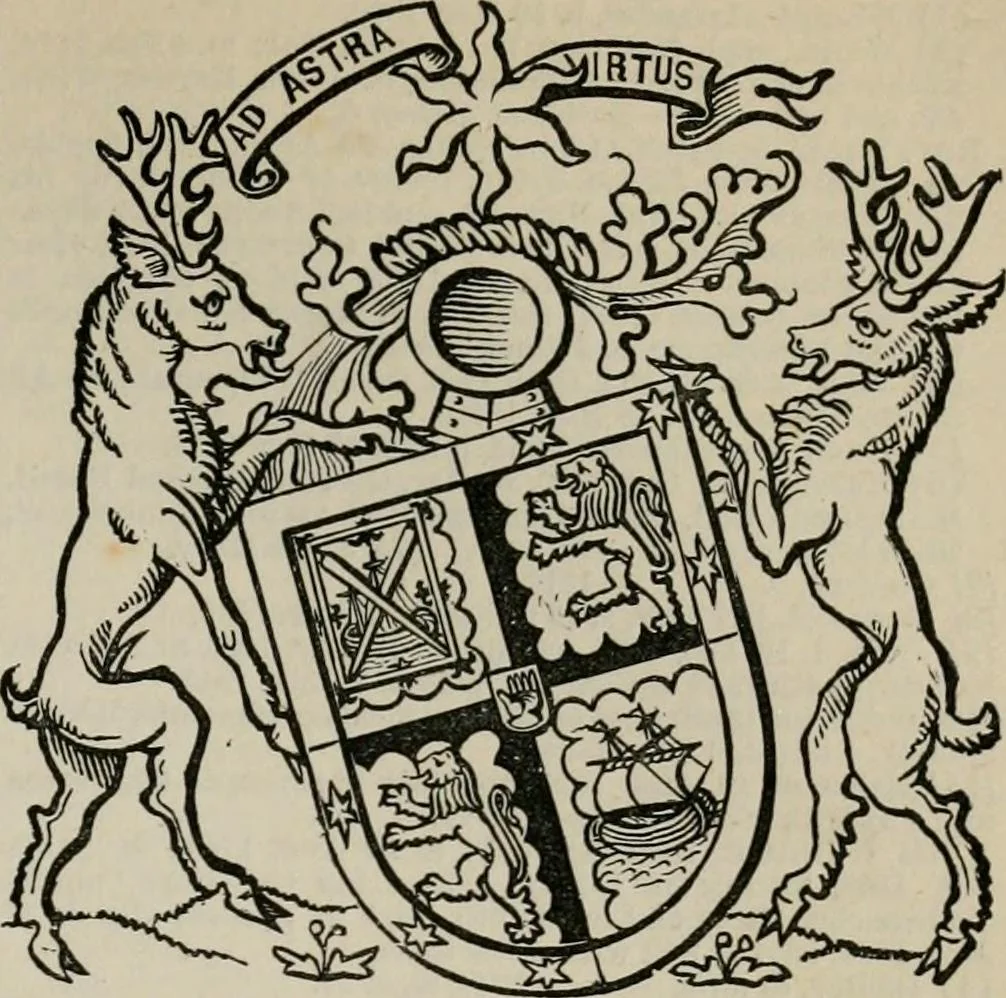 An illustration from The peerage, baronetage, and knightage of the British Empire : for 1882, 1883, leaf 604
