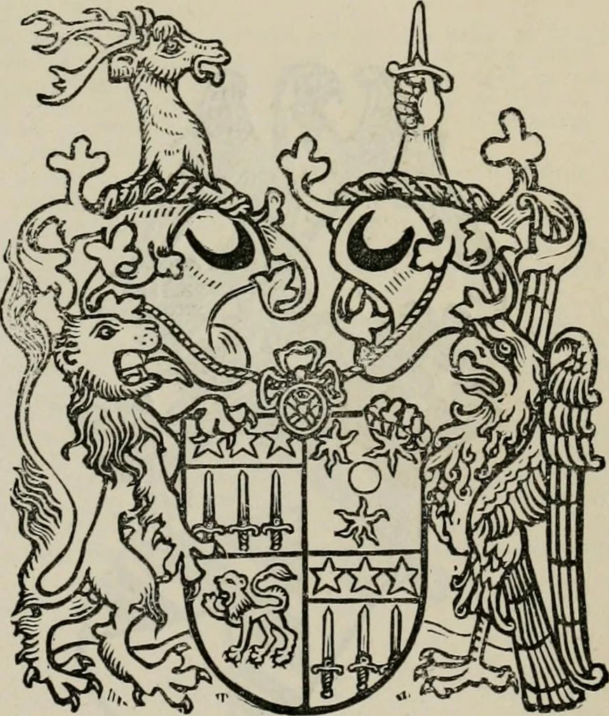 An illustration from The peerage, baronetage, and knightage of the British Empire : for 1882, 1883, leaf 648