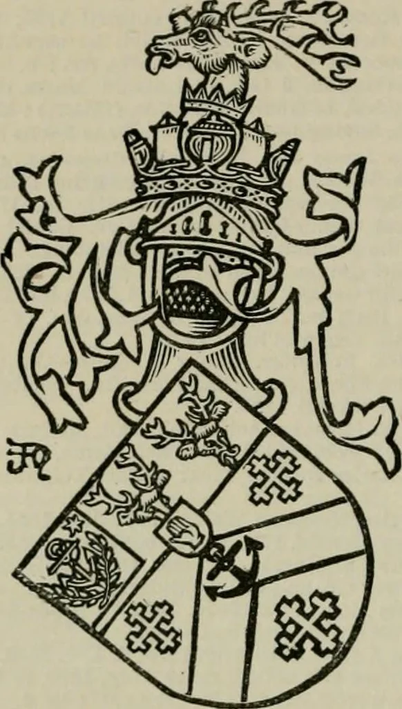 An illustration from The peerage, baronetage, and knightage of the British Empire : for 1882, 1883, leaf 671