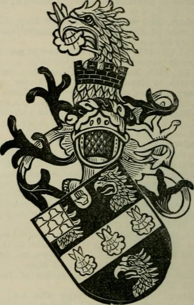 An illustration from The peerage, baronetage, and knightage of the British Empire : for 1882, 1883, leaf 697