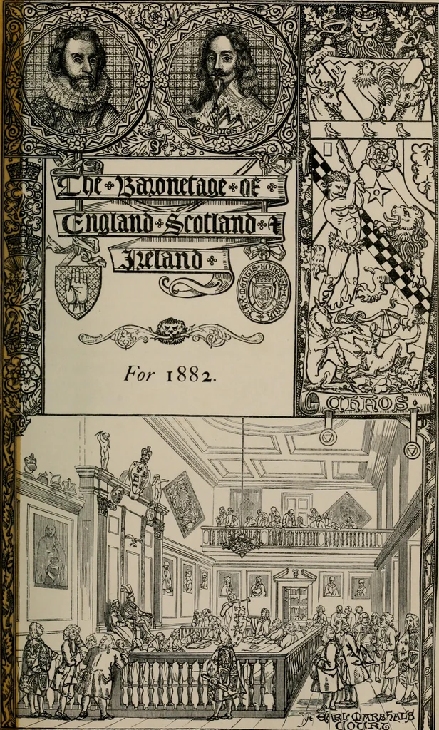 An illustration from The peerage, baronetage, and knightage of the British Empire : for 1882, 1883, leaf 8
