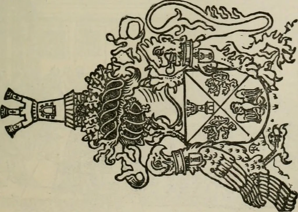 An illustration from The peerage, baronetage, and knightage of the British Empire : for 1882, 1883, leaf 828