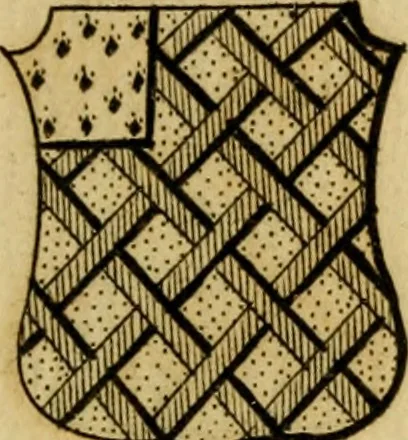 An illustration from The peerage of England : a complete view of the several orders of nobility ... together with an introduction, shewing the high and illustrious extraction of our most gracious sovereign: also an historical account of all the offices of state, usually filled by the nobility, the arms of the all the Lords spiritual and temporal, three useful plates teaching the art of heraldry, &c. &c. &c., 1766, leaf 46