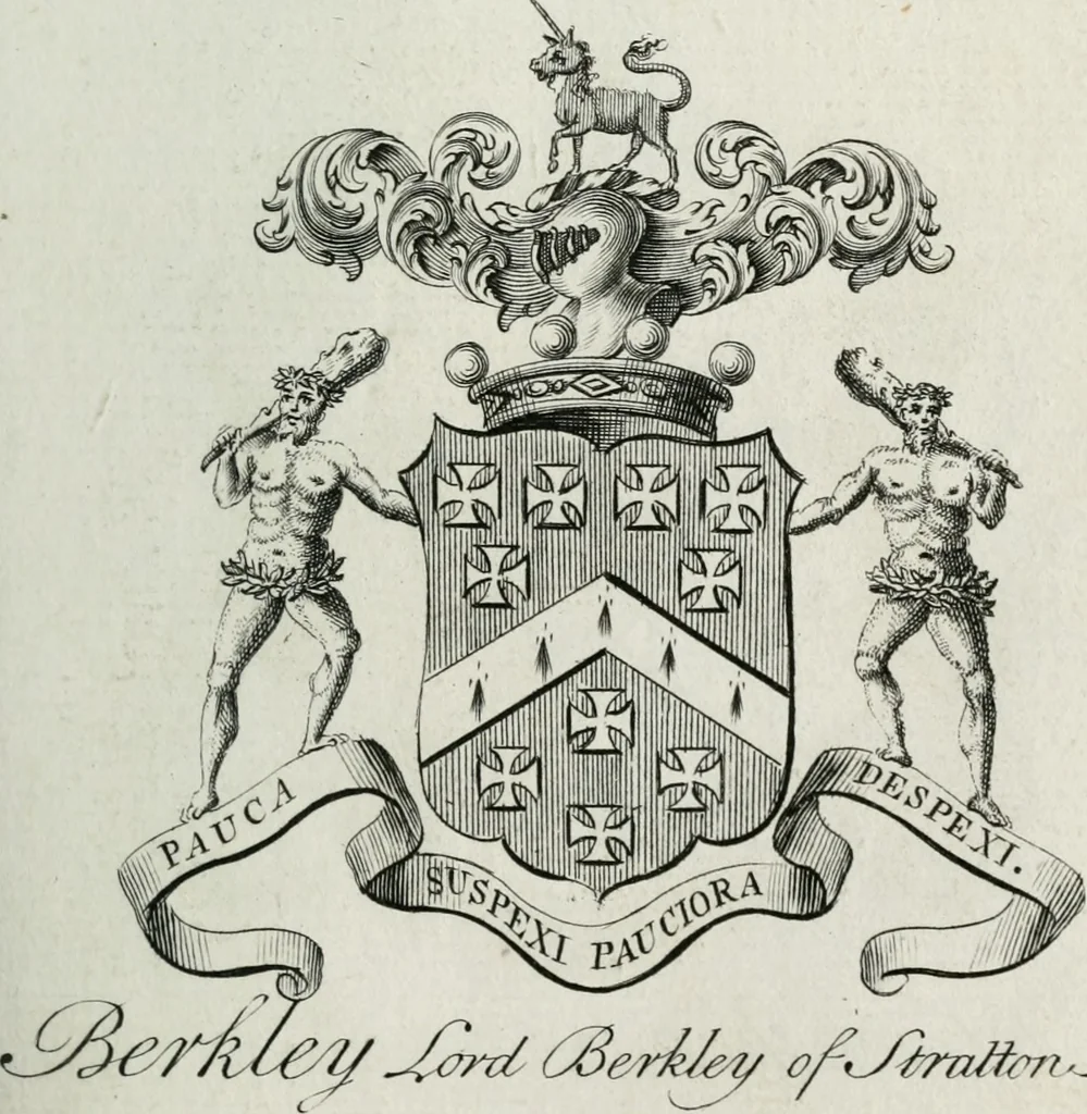 An illustration from The peerage of England : containing a genealogical and historical account of all the peers of England ... : collected from records, old wills, authentick manuscripts, our most approv'd historians, and other authorities, 1735, leaf 44