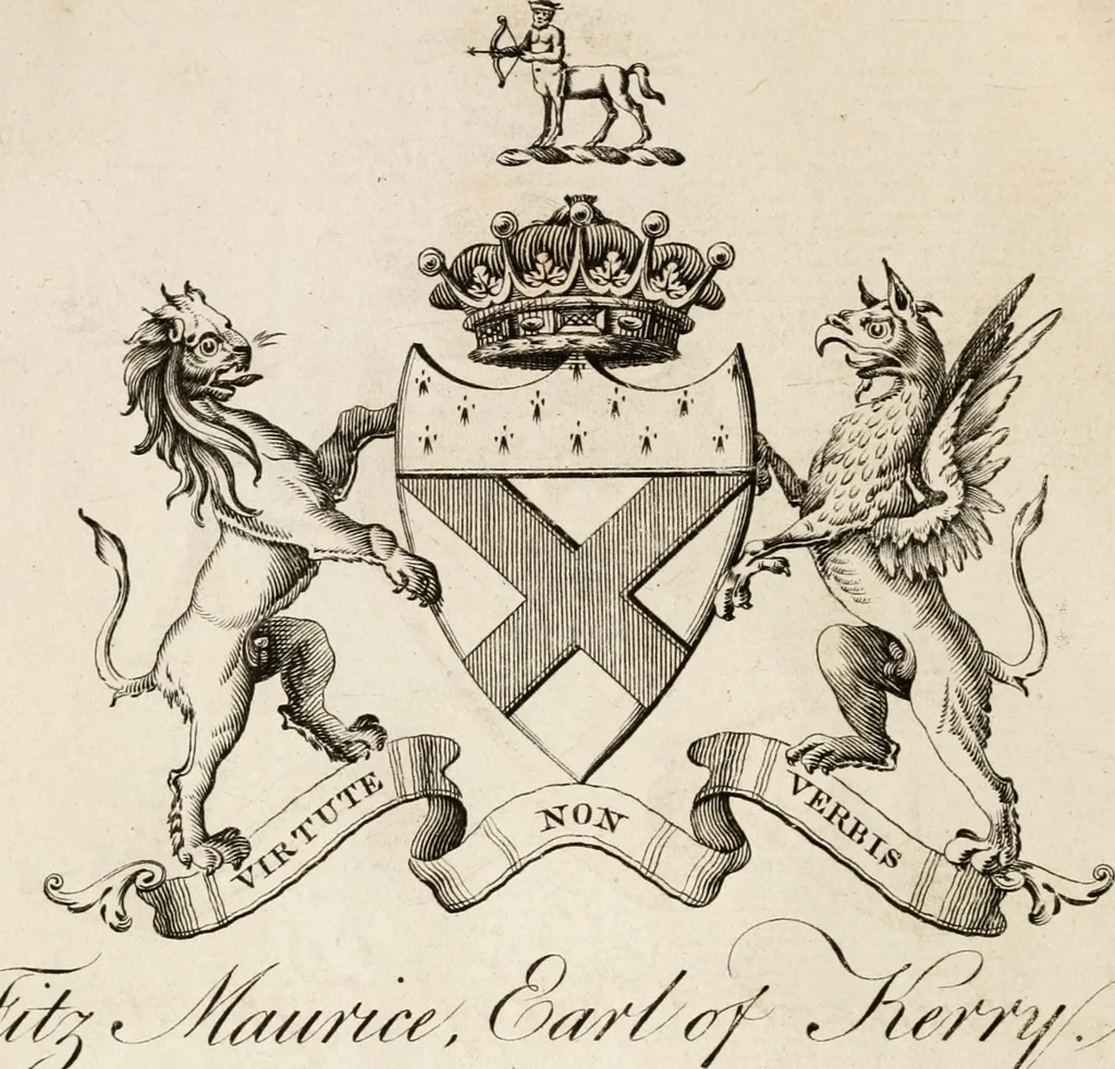 An illustration from The peerage of Ireland : or, A genealogical history of the present nobility of that kingdom, 1789, leaf 13