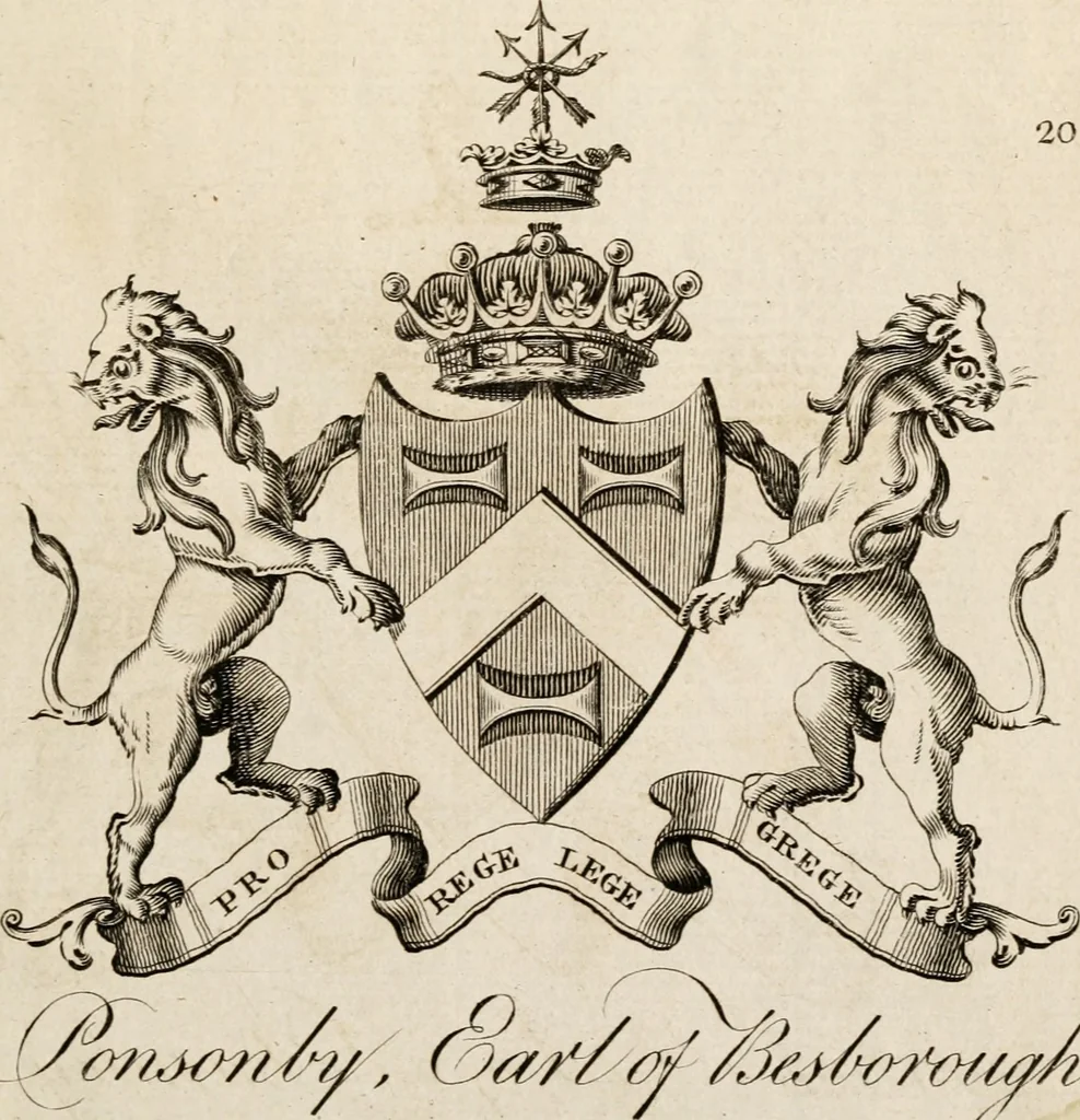 An illustration from The peerage of Ireland : or, A genealogical history of the present nobility of that kingdom, 1789, leaf 14