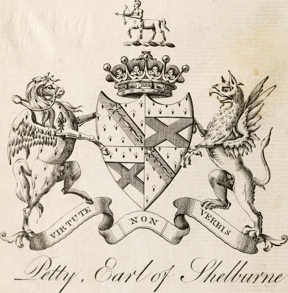 An illustration from The peerage of Ireland : or, A genealogical history of the present nobility of that kingdom, 1789, leaf 21