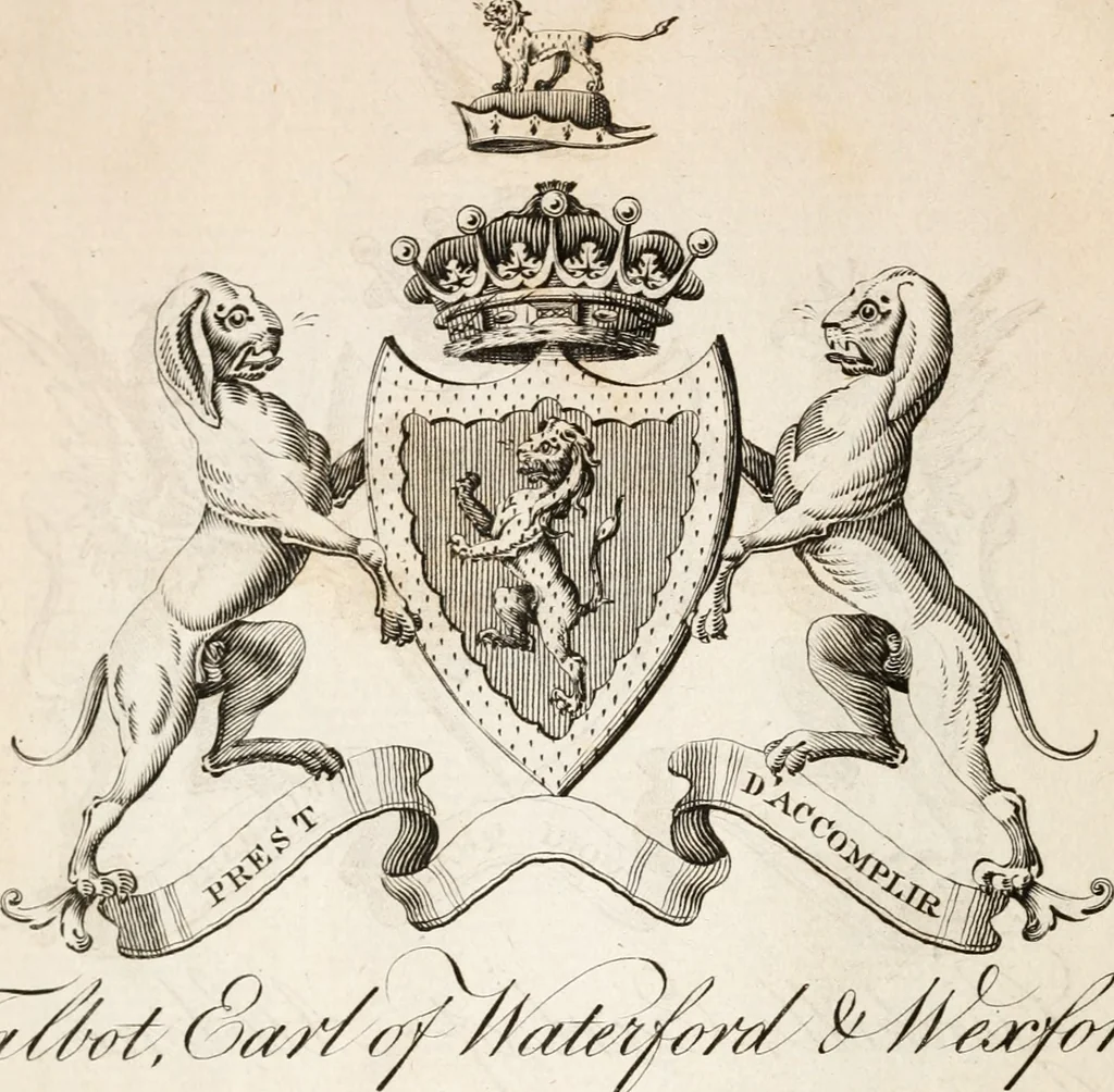An illustration from The peerage of Ireland : or, A genealogical history of the present nobility of that kingdom, 1789, leaf 9