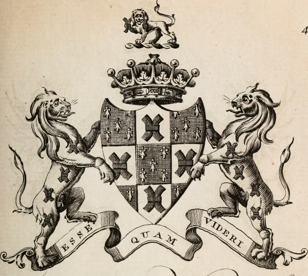 An illustration from The peerage of Ireland : or, A genealogical history of the present nobility of that kingdom, 1789, leaf 20