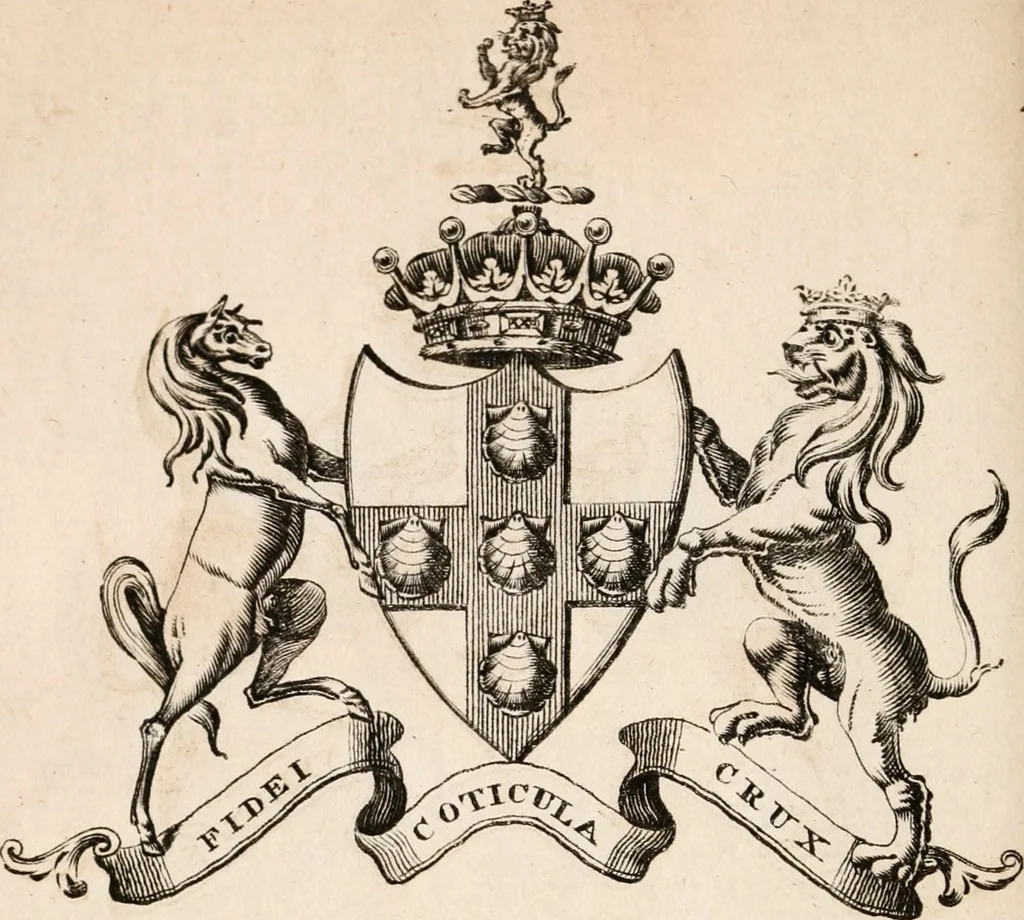 An illustration from The peerage of Ireland : or, A genealogical history of the present nobility of that kingdom, 1789, leaf 23