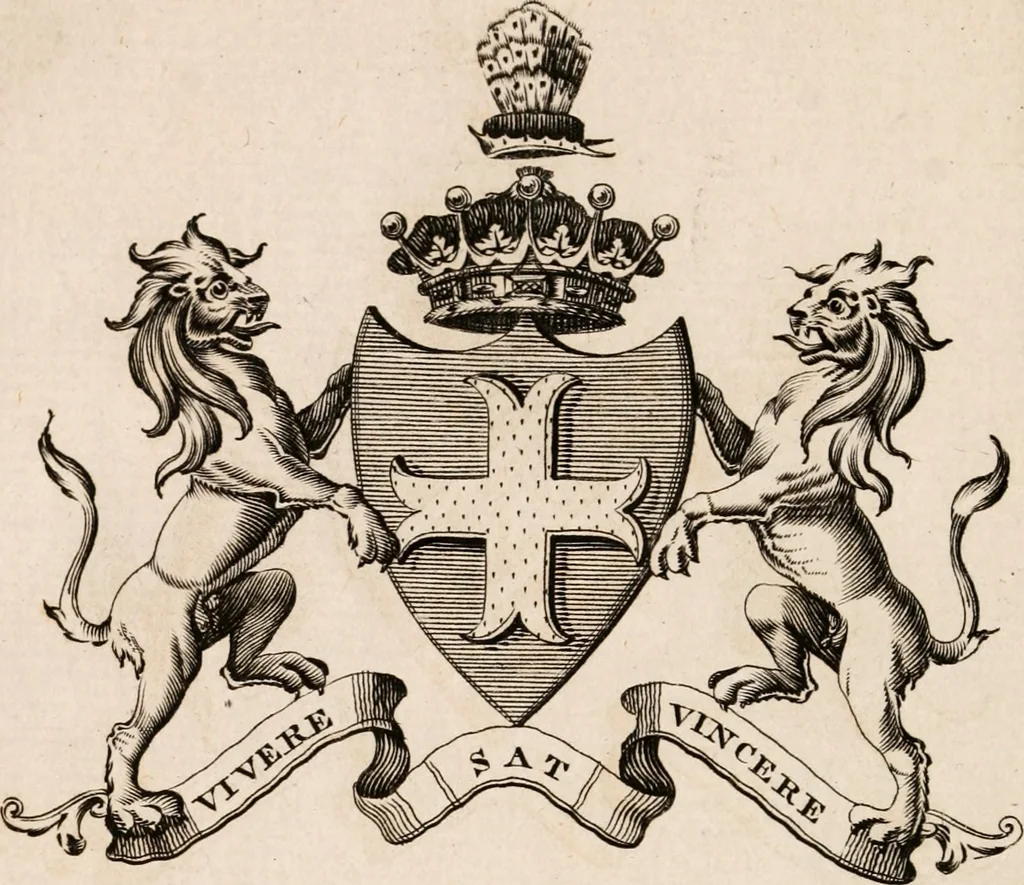 An illustration from The peerage of Ireland : or, A genealogical history of the present nobility of that kingdom, 1789, leaf 27