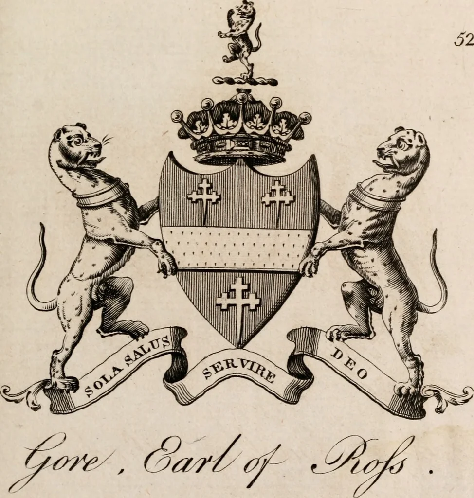 An illustration from The peerage of Ireland : or, A genealogical history of the present nobility of that kingdom, 1789, leaf 28