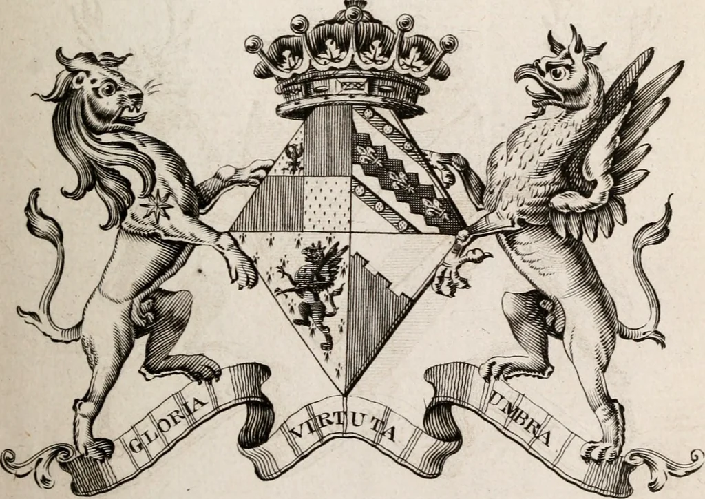 An illustration from The peerage of Ireland : or, A genealogical history of the present nobility of that kingdom, 1789, leaf 36