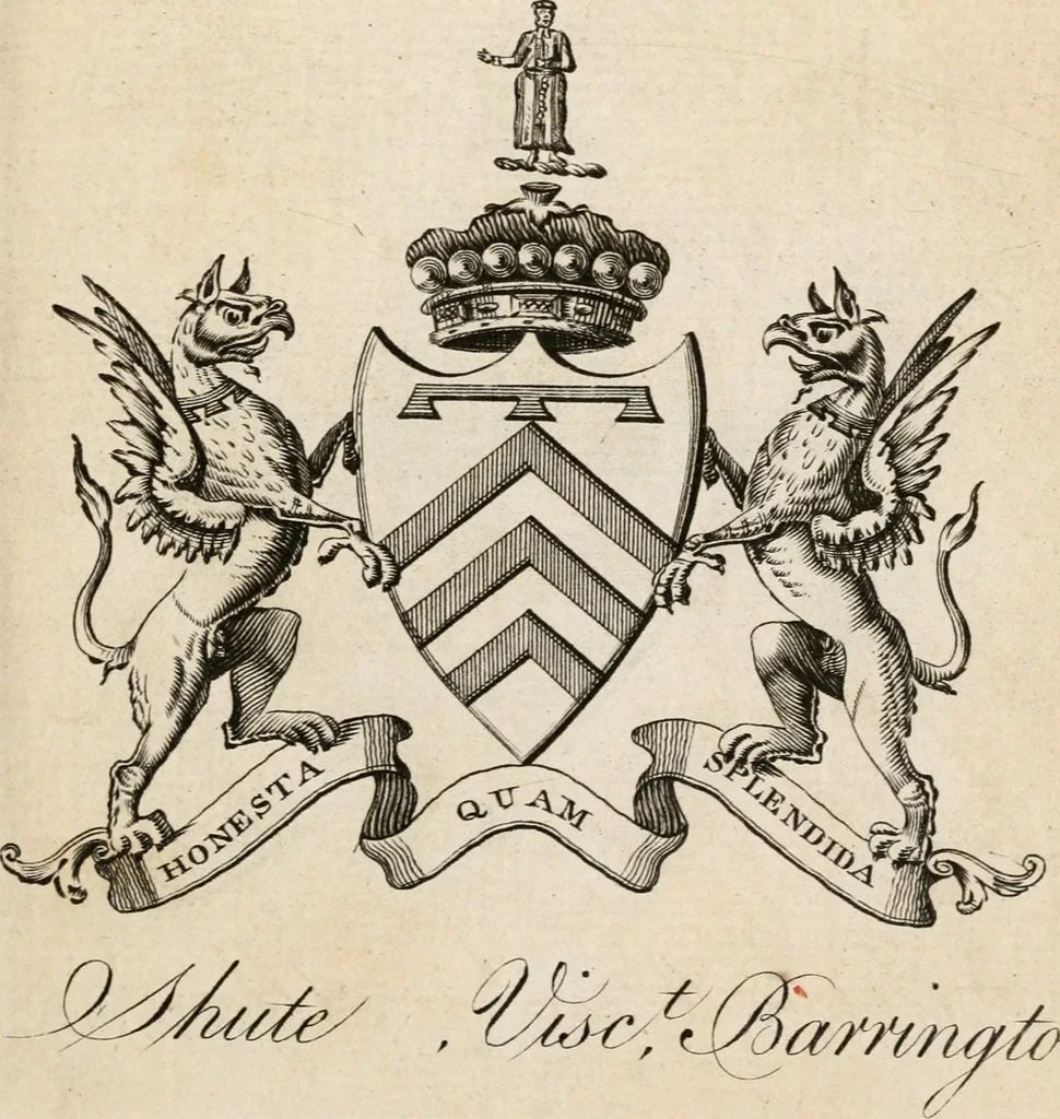 An illustration from The peerage of Ireland : or, A genealogical history of the present nobility of that kingdom, 1789, leaf 22