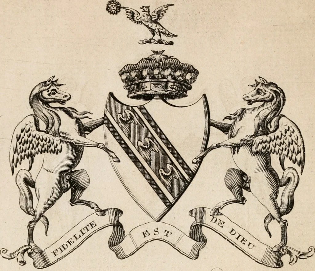 An illustration from The peerage of Ireland : or, A genealogical history of the present nobility of that kingdom, 1789, leaf 29