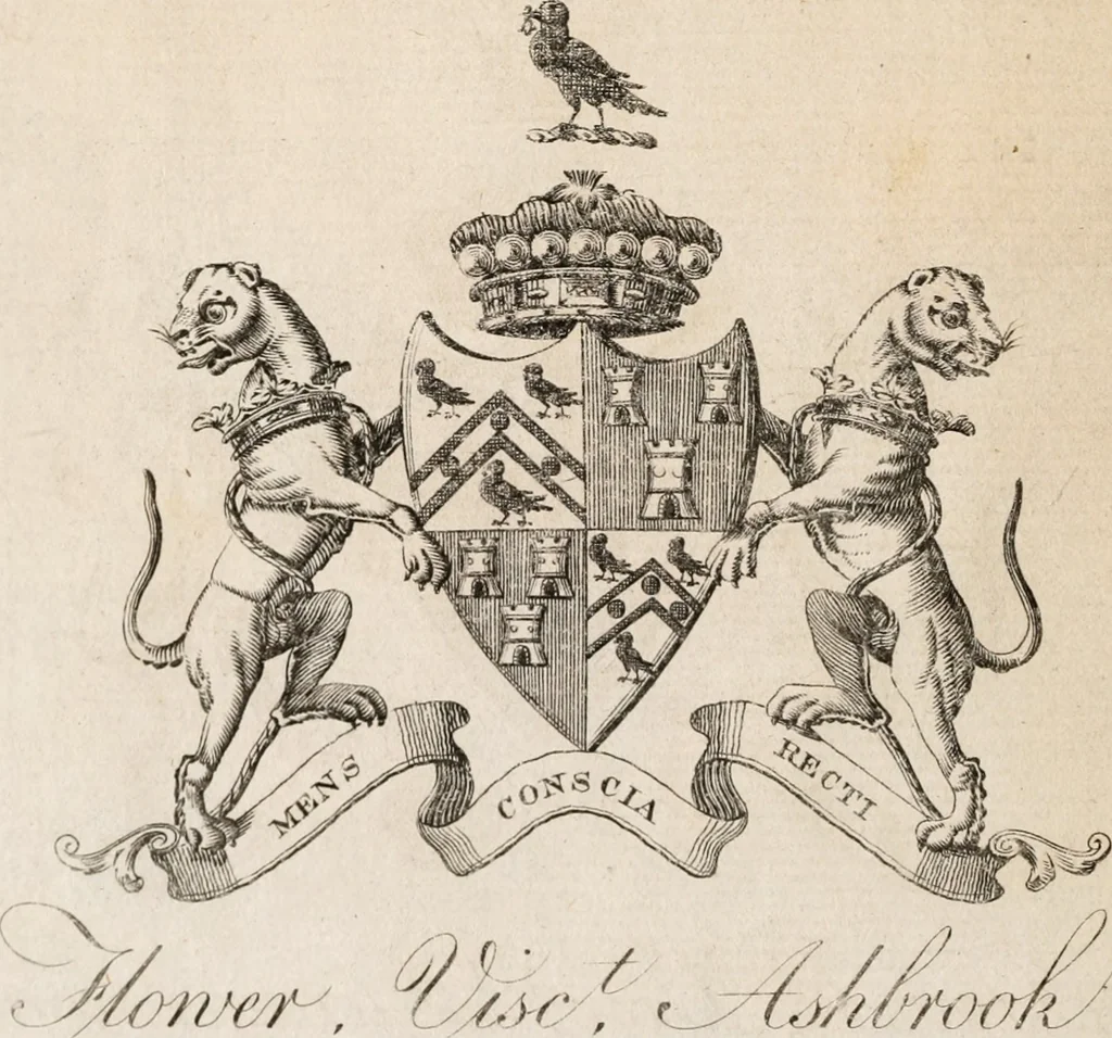 An illustration from The peerage of Ireland : or, A genealogical history of the present nobility of that kingdom, 1789, leaf 29