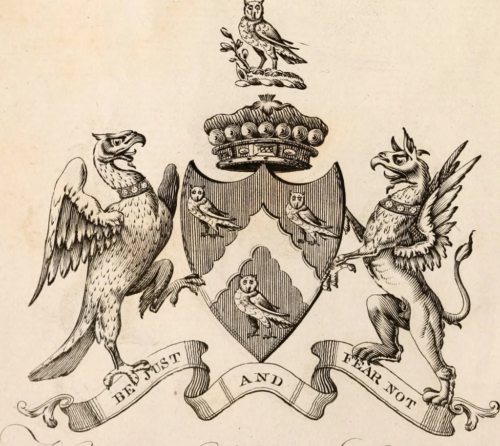 An illustration from The peerage of Ireland : or, A genealogical history of the present nobility of that kingdom, 1789, leaf 11