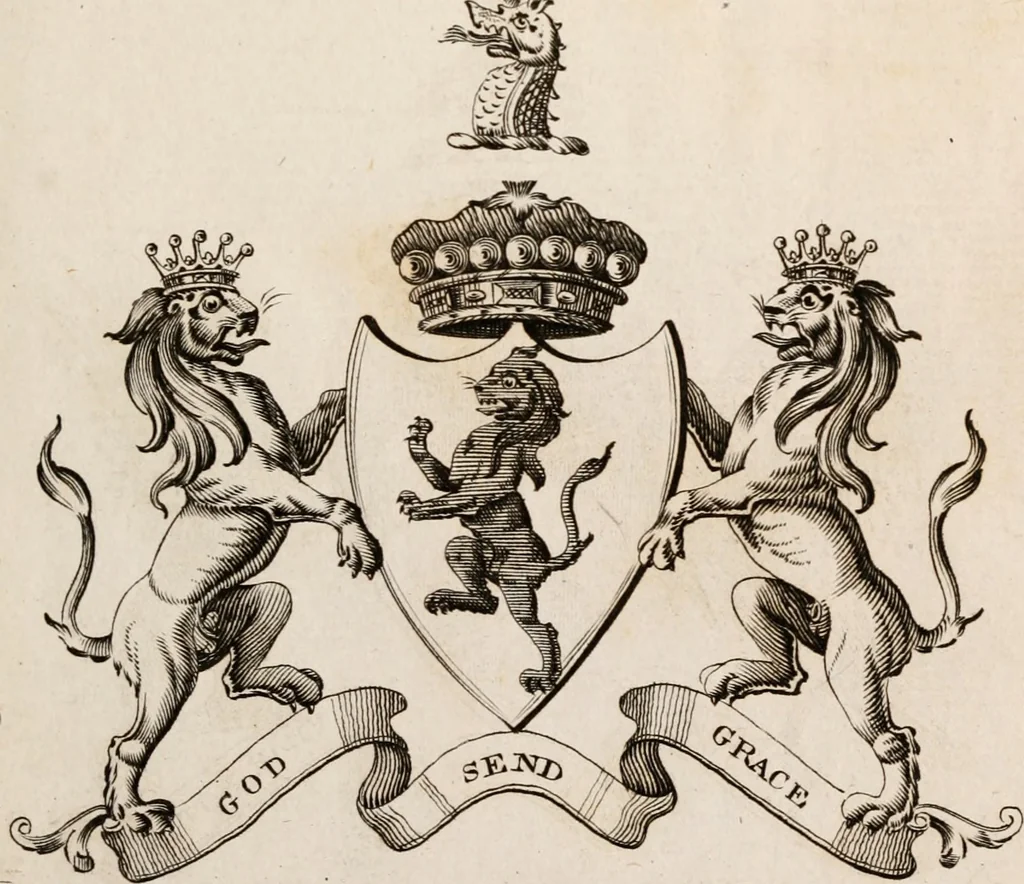 An illustration from The peerage of Ireland : or, A genealogical history of the present nobility of that kingdom, 1789, leaf 12