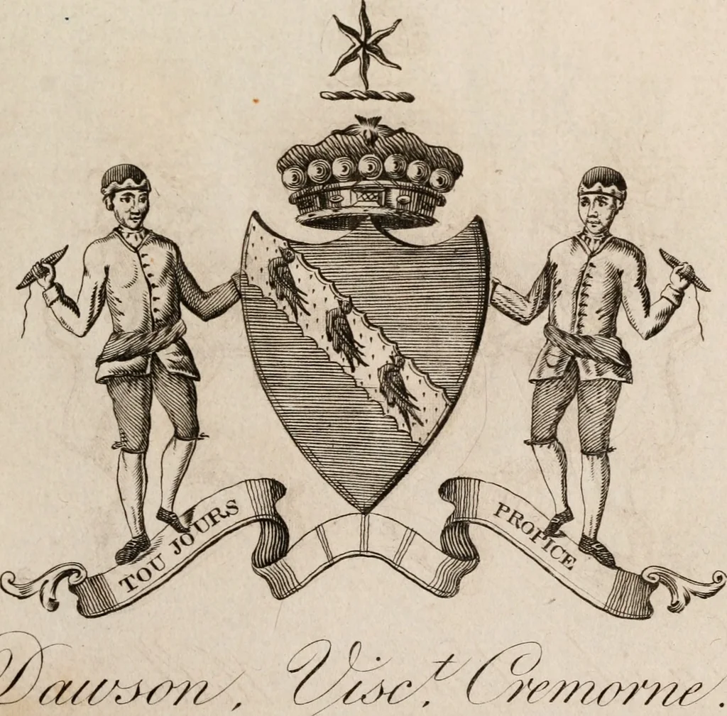 An illustration from The peerage of Ireland : or, A genealogical history of the present nobility of that kingdom, 1789, leaf 16