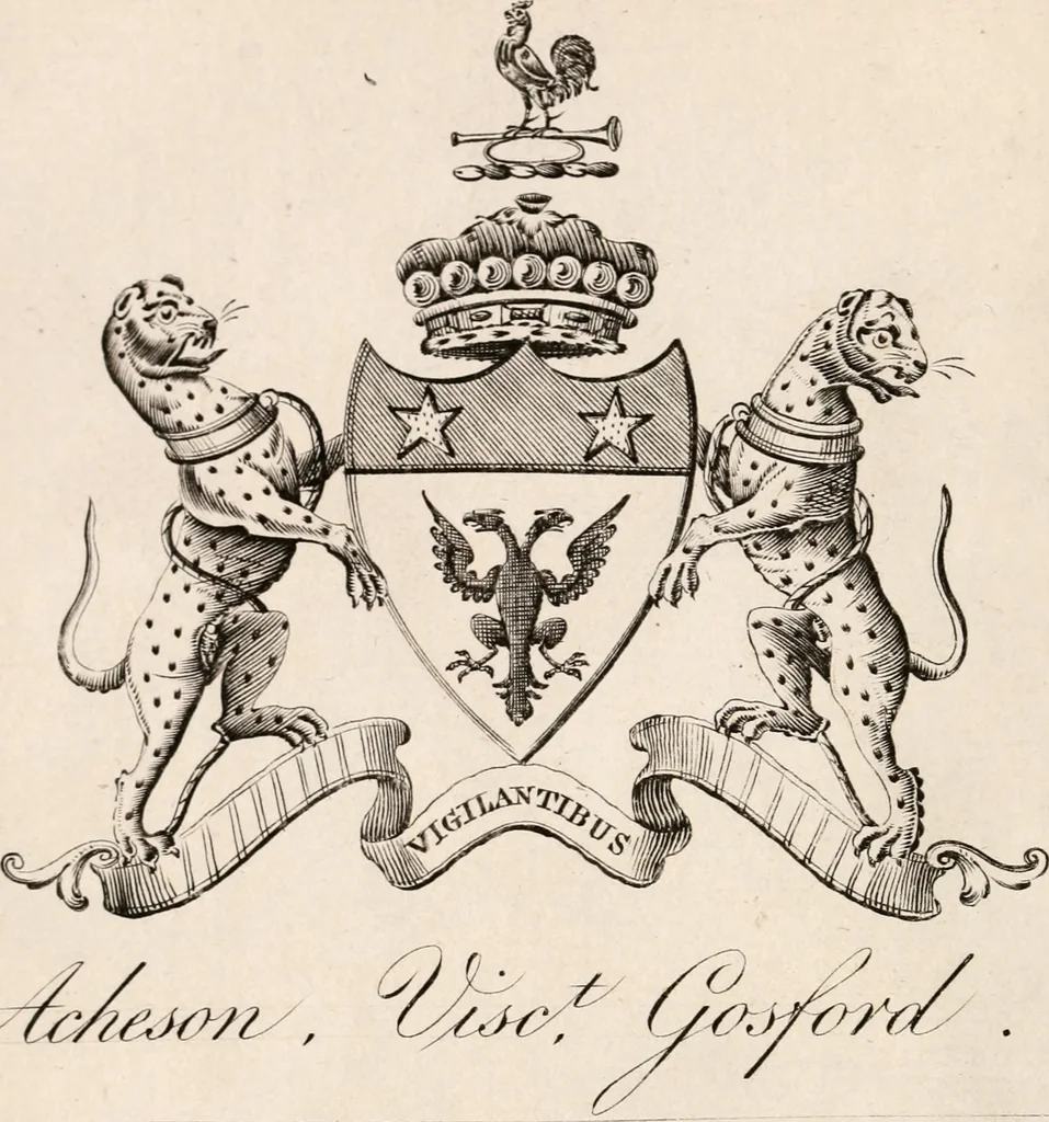 An illustration from The peerage of Ireland : or, A genealogical history of the present nobility of that kingdom, 1789, leaf 19