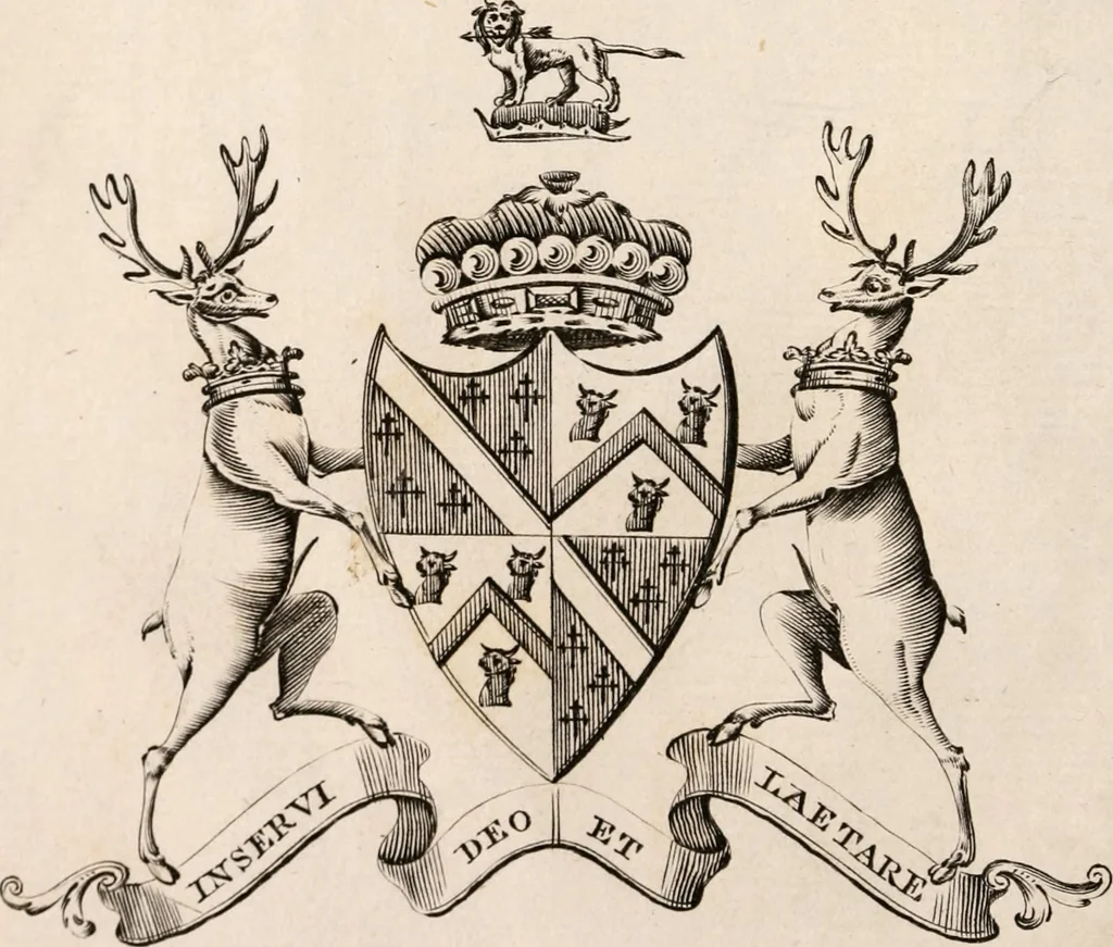 An illustration from The peerage of Ireland : or, A genealogical history of the present nobility of that kingdom, 1789, leaf 19
