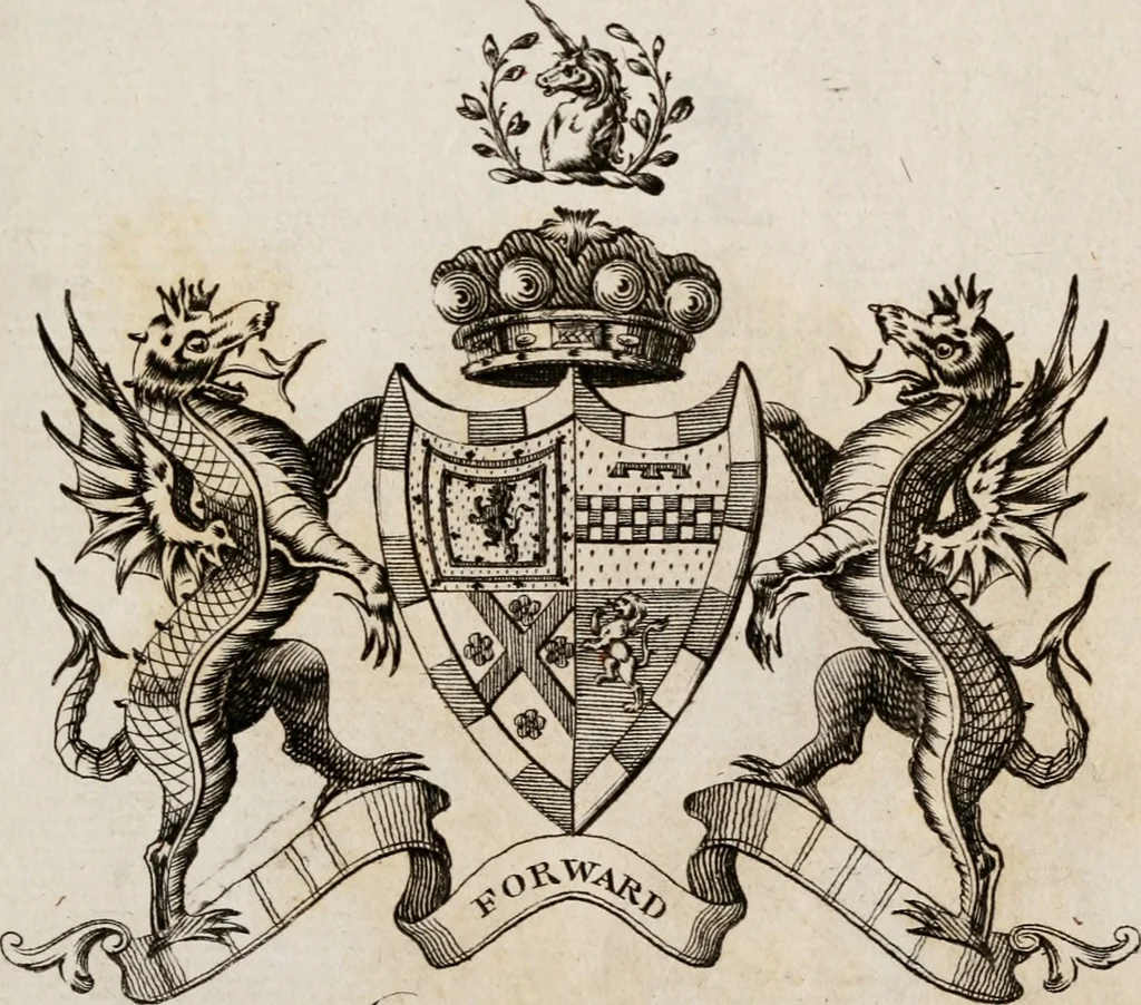 An illustration from The peerage of Ireland : or, A genealogical history of the present nobility of that kingdom, 1789, leaf 22