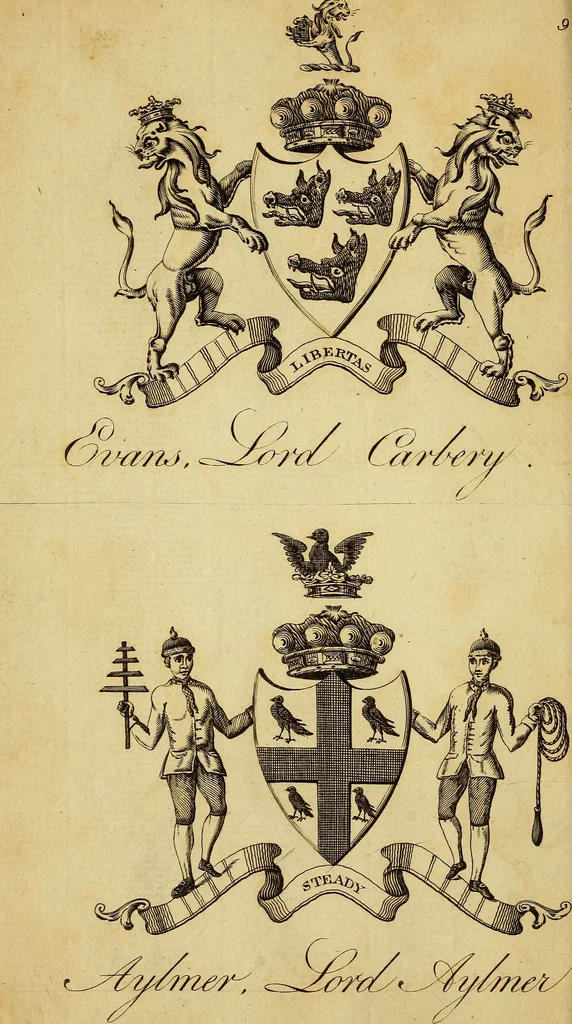 An illustration from The peerage of Ireland : or, A genealogical history of the present nobility of that kingdom, 1789, leaf 11