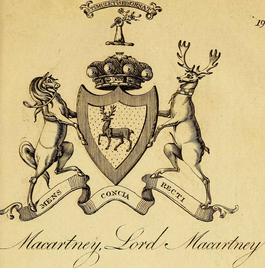 An illustration from The peerage of Ireland : or, A genealogical history of the present nobility of that kingdom, 1789, leaf 20