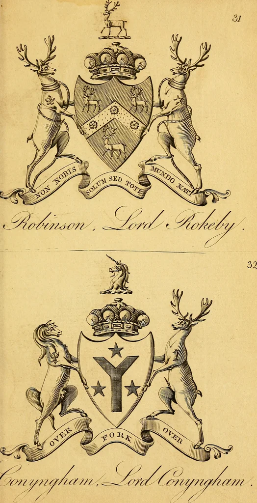 An illustration from The peerage of Ireland : or, A genealogical history of the present nobility of that kingdom, 1789, leaf 32