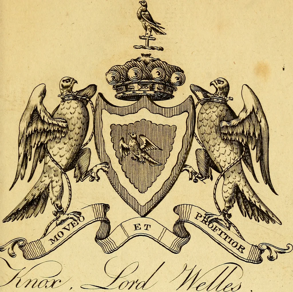 An illustration from The peerage of Ireland : or, A genealogical history of the present nobility of that kingdom, 1789, leaf 36