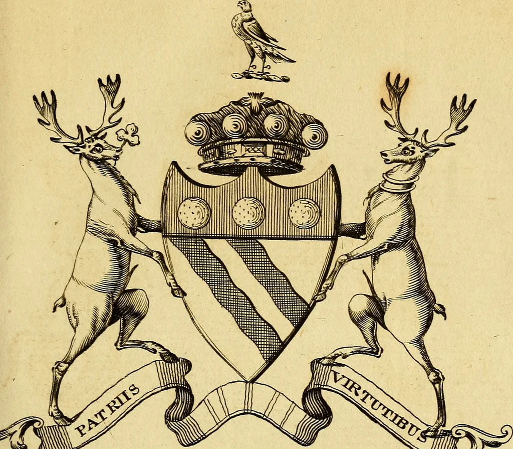 An illustration from The peerage of Ireland : or, A genealogical history of the present nobility of that kingdom, 1789, leaf 40
