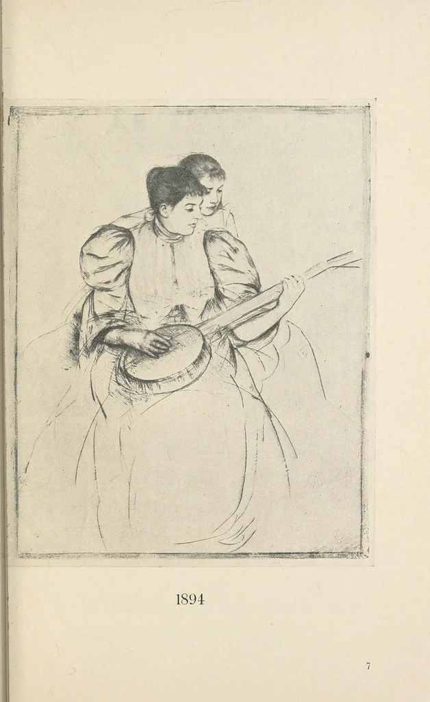 An illustration from Un peintre des enfants et des mères, Mary Cassat, 1913, leaf 87