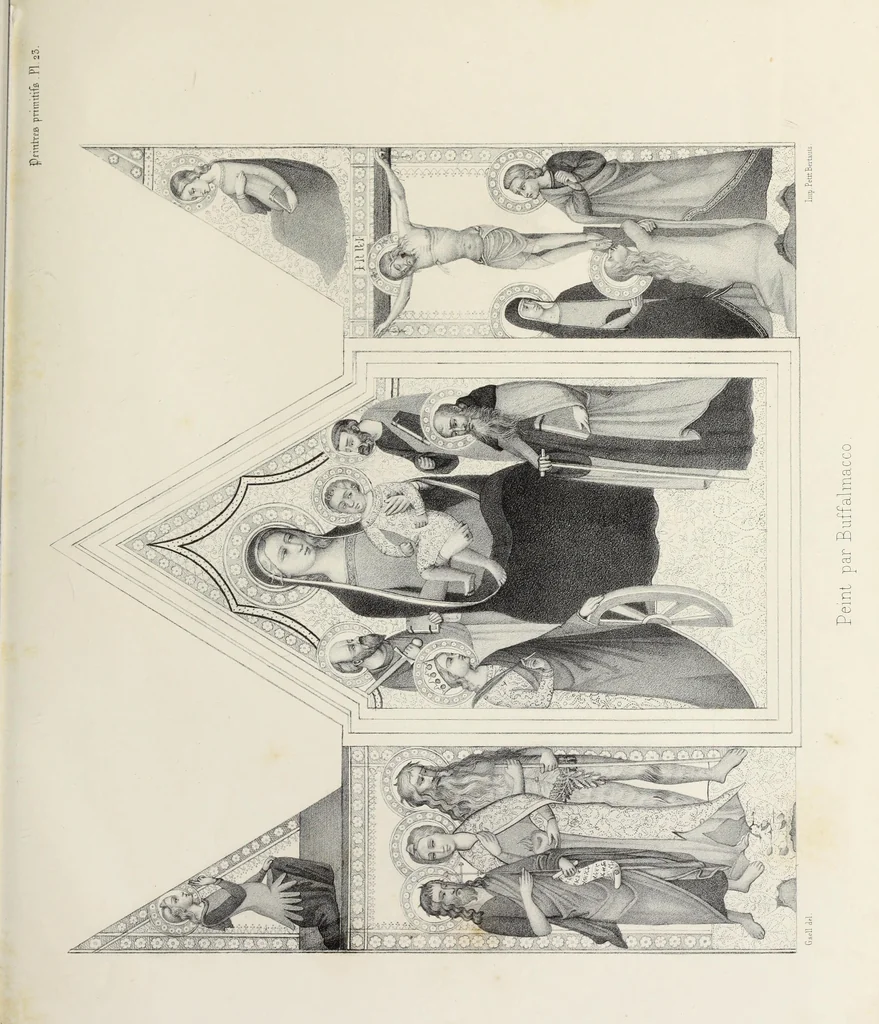 An illustration from Peintres primitifs; collection de tableaux rapportee d'Italie et publiee par le chevalier Artaud de Montor.., 1843, leaf 110