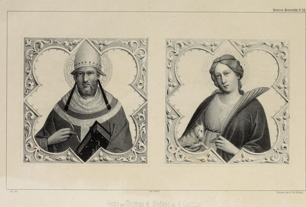 An illustration from Peintres primitifs; collection de tableaux rapportee d'Italie et publiee par le chevalier Artaud de Montor.., 1843, leaf 128