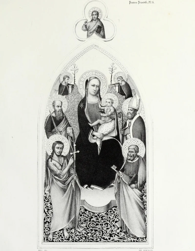 An illustration from Peintres primitifs; collection de tableaux rapportee d'Italie et publiee par le chevalier Artaud de Montor.., 1843, leaf 92
