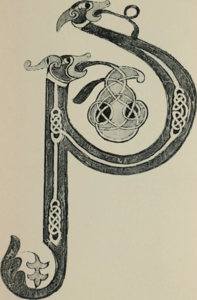 An illustration from Peintures et initiales de la première [et seconde] Bible de Charles le Chauve, 1911, leaf 100