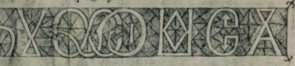 An illustration from Peintures et initiales de la première [et seconde] Bible de Charles le Chauve, 1911, leaf 102